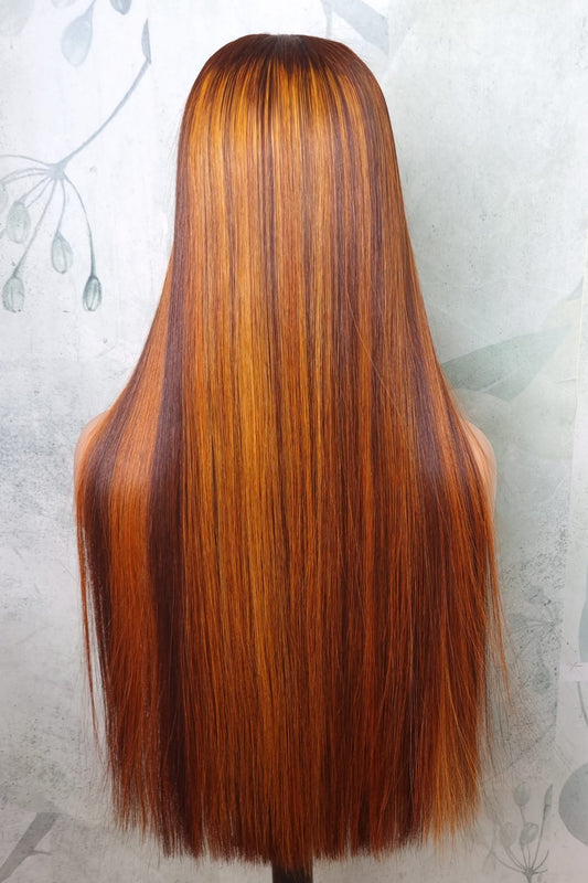 24 inch 4 x 4 DD Viatnamese Bone Straight Wig