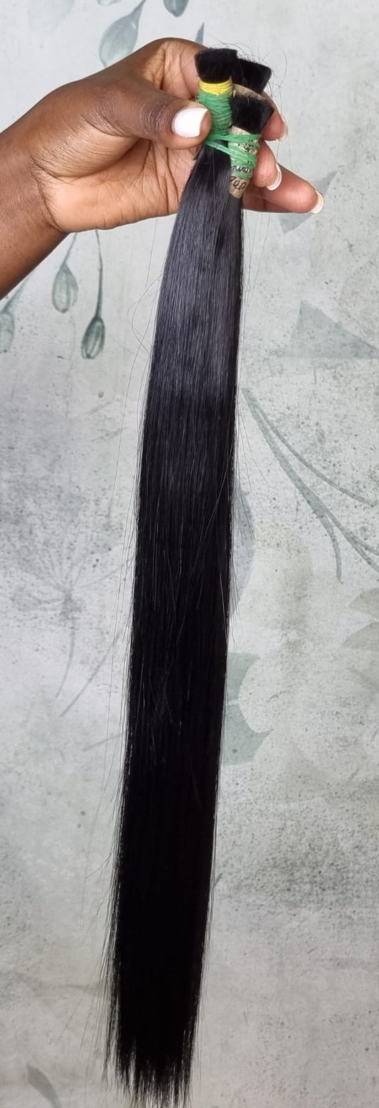 18-inch DD Bone Straight( Bulk Hair)