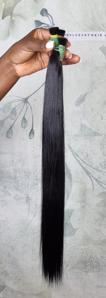 18-inch DD Bone Straight( Bulk Hair)