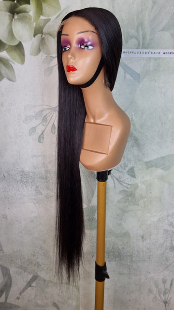 32inch Chinese Bone Straight Paired with a 5 X 5 HD Closure Wig